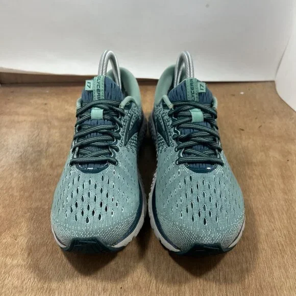Brooks Glycerin 17 Women Size 8 Green Running Shoes Sneakers - Picture 2 of 9